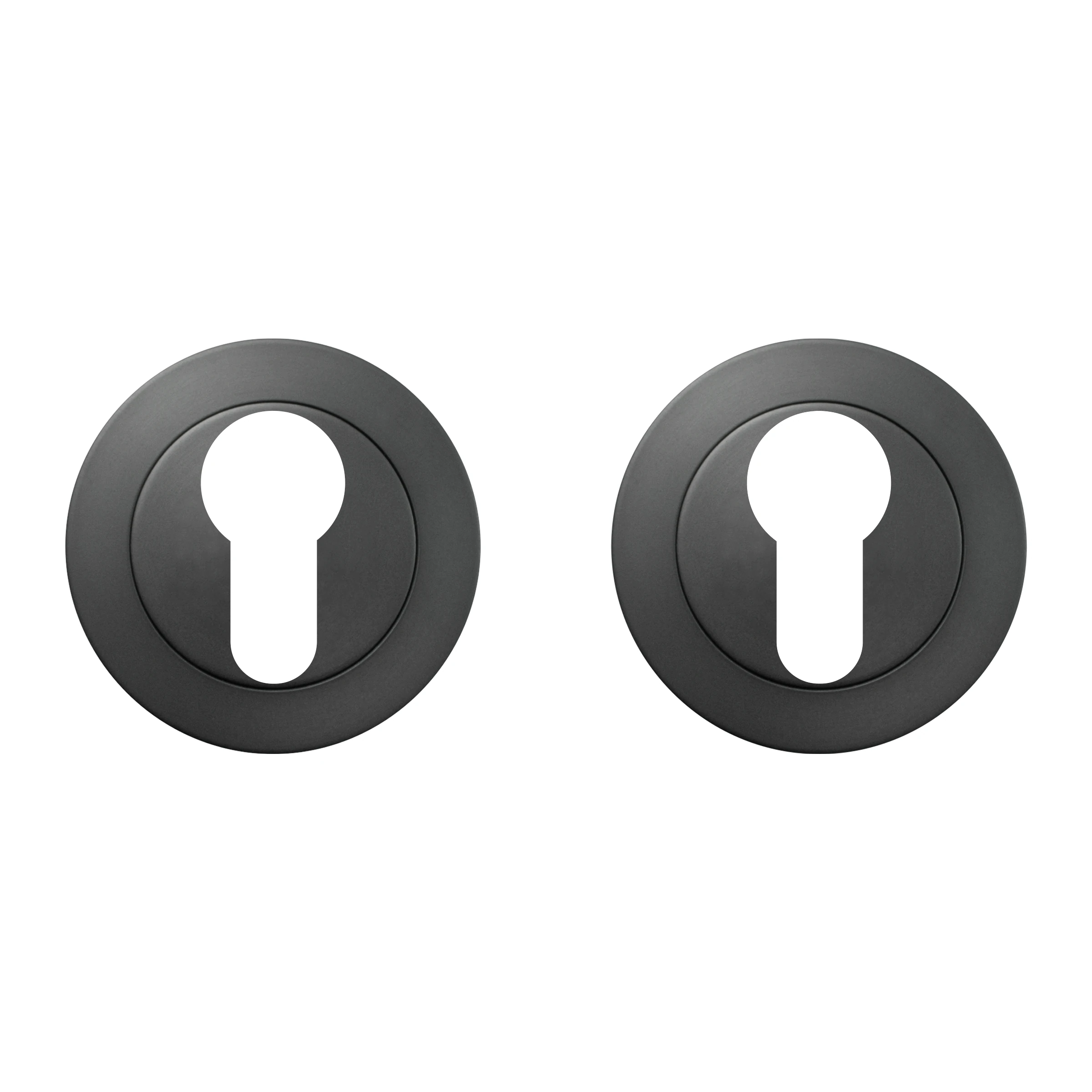 Komplet rozet EZ1332, okrągły szyld, na wkladkę, kolor grafitowy